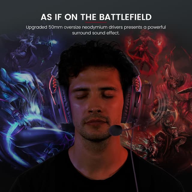 Detalle de EKSA E900 Wired Gaming Headset 50mm