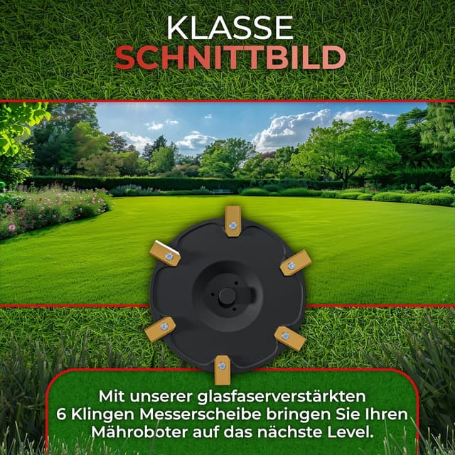 Detalle de 6-fach Messerscheibe aus glasfaserverstärktem Kunststoff für Segway Navimow H-Serie (H500E, H800E, H1500E, H3000E-VF)
