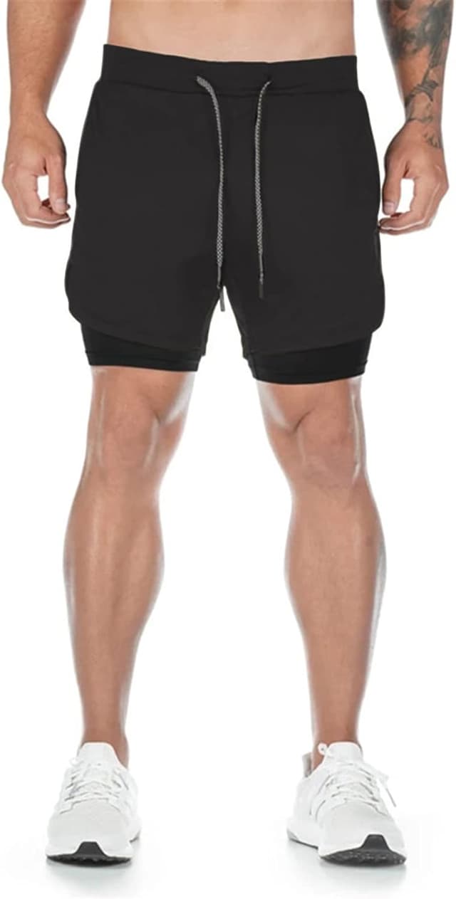 Detalle de Superora Herren Sport Shorts 2-in-1 Laufsporthose