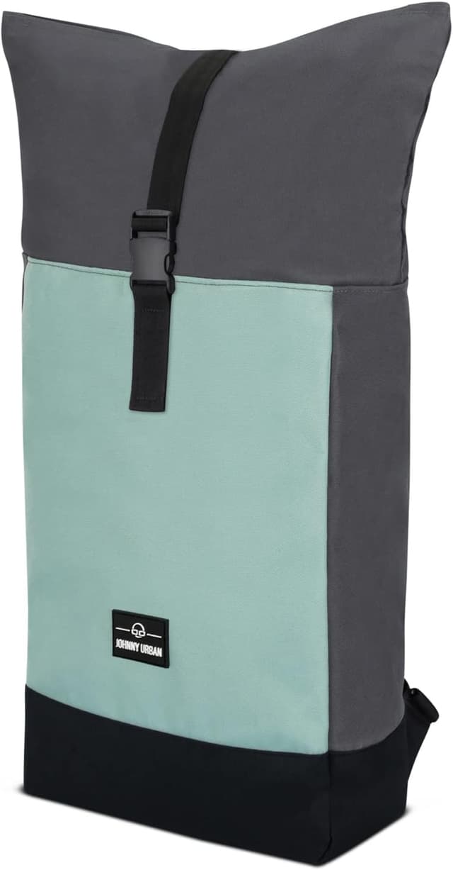 Detalle de Johnny Urban Ryan zaino rolltop arrotolabile menta con scomparto PC 16 pollici idrorepellente