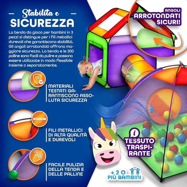 Thumbnail 3 de KIDUKU Tenda Igloo con Tunnel e 200 Palline 🎪