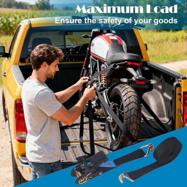 Thumbnail 6 de 4 Stück Spanngurte mit Ratsche 6 m x 25 mm