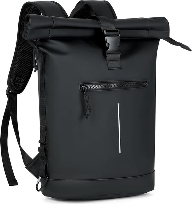 Detalle de 17-inch waterproof laptop backpack roll top