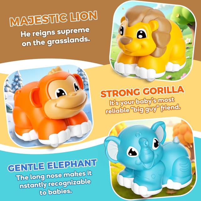 Thumbnail 6 de Toddler Steam Electric Train Set with Music & Lights (with Tracks Accessories) and 3 Animal Cars