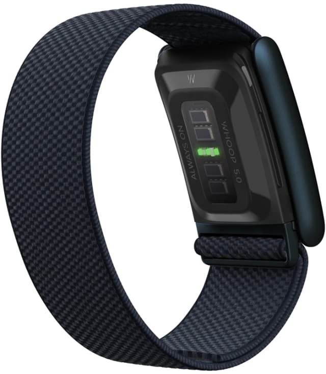 Detalle 2 de WHOOP 5.0 SuperKnit Band Dunkelblau (WHOOP 5.0) – leichtes Nylon-Armband für Alltag & Training