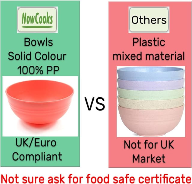 Thumbnail 4 de NowCooks Unbreakable Cereal Bowls Large set of 4 🥣