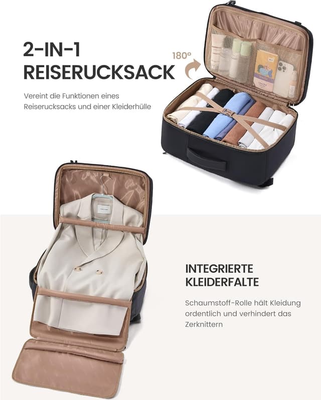 Detalle de LOVEVOOK Handgepäck Rucksack 18 Zoll