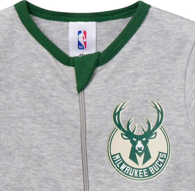 Detalle 2 de Gerber Baby NBA Team Footless Pajamas (Milwaukee Bucks)