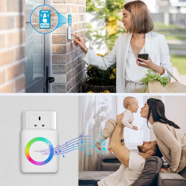 Thumbnail 6 de TECKNET Wireless Doorbell 400m range