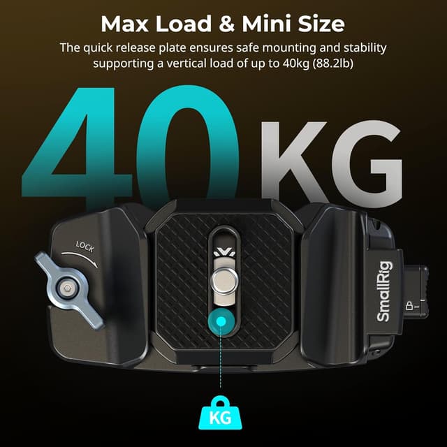 Detalle 2 de SMALLRIG Kameraclip mit Schnellwechselsystem 5053 – inkl. Platte fürs arca-Swiss Schnellwechsel-System