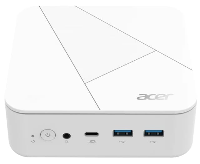 Detalle de Acer Revo Box RB102-01W Mini (Intel Core Ultra 5) – kompakter PC für Office, E-Mails und Web