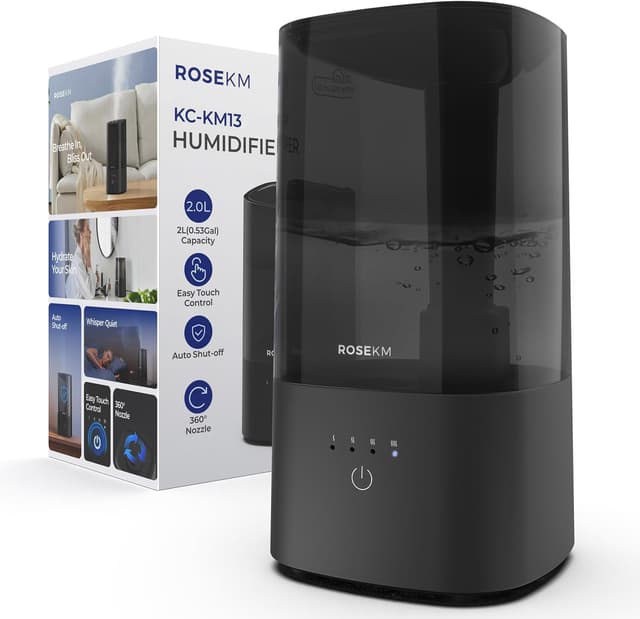 Imagen de Rosekm Humidifiers for Bedroom Cool Mist 360° 💧 en OfertitasTOP