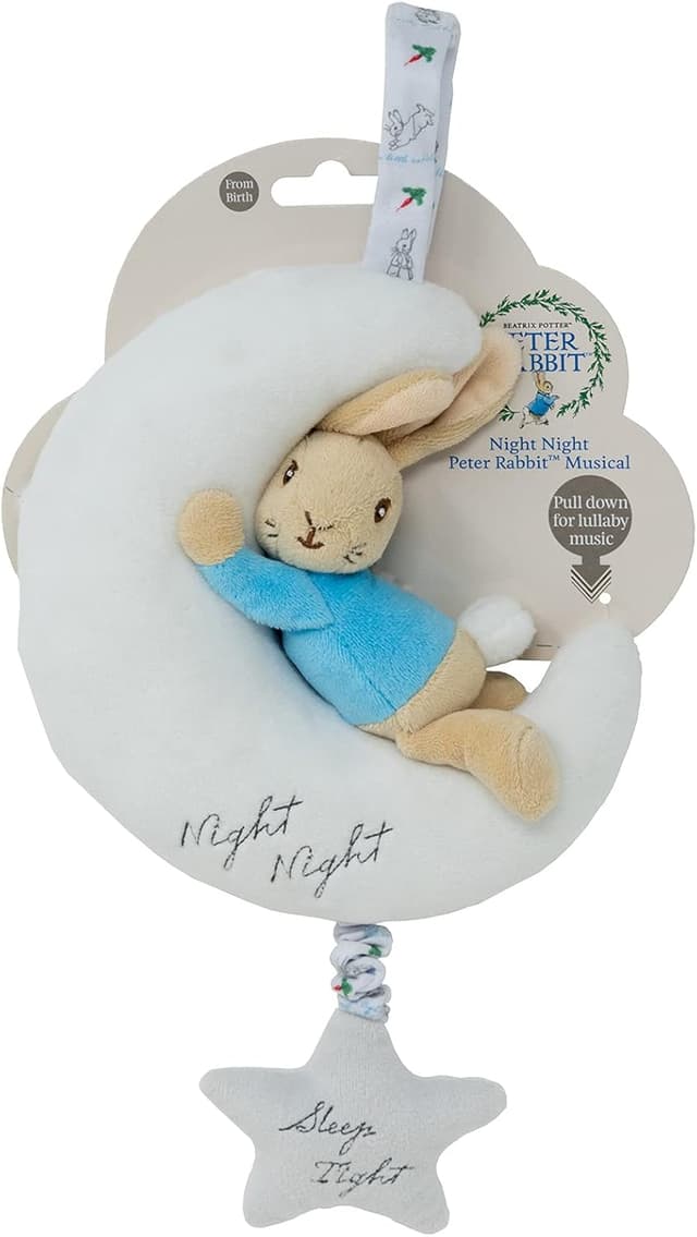 Detalle de Rainbow Designs PO1501 Beatrix Potter Night Musical Peter Rabbit toy (white)