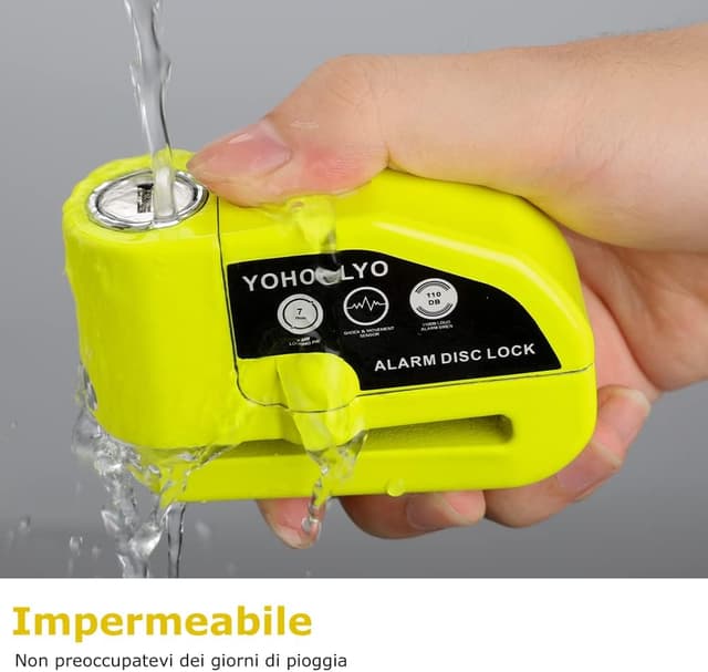 Thumbnail 5 de YOHOOLYO Bloccadisco moto con allarme 110 dB e promemoria 🔒