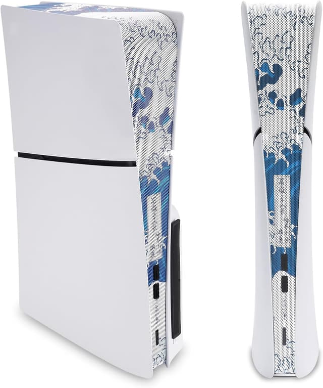 Detalle de playvital 12 in-1 Dust Cover Kit for PS5 Slim (Disc & Digital) — anti-dust net and silicone port plugs