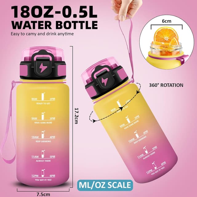 Thumbnail 4 de Grsta Borraccia 500 ml motivazionale con cannuccia 🚰