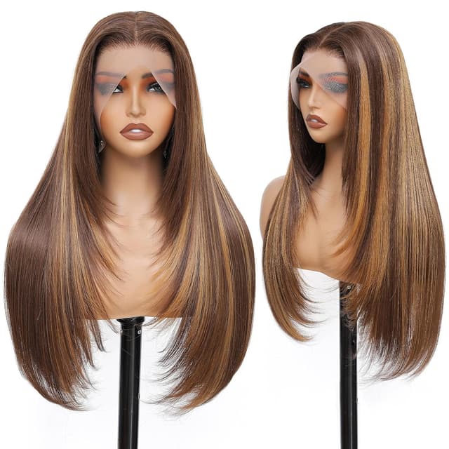 Detalle de Honey Blonde 13x4 HD Lace Front Wig 26"