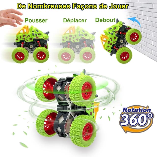 Detalle 1 de Monster Truck Dinosaure Lot de 2