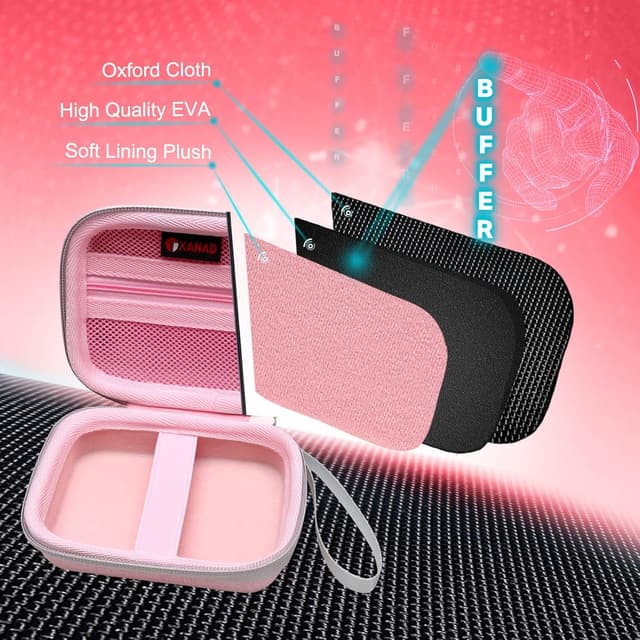 Detalle de XANAD Digitalkamera Hülle & Tasche für Kinderkameras – passend z. B. für Kodak Pixpro FZ55 und C1 mini (Rosa)