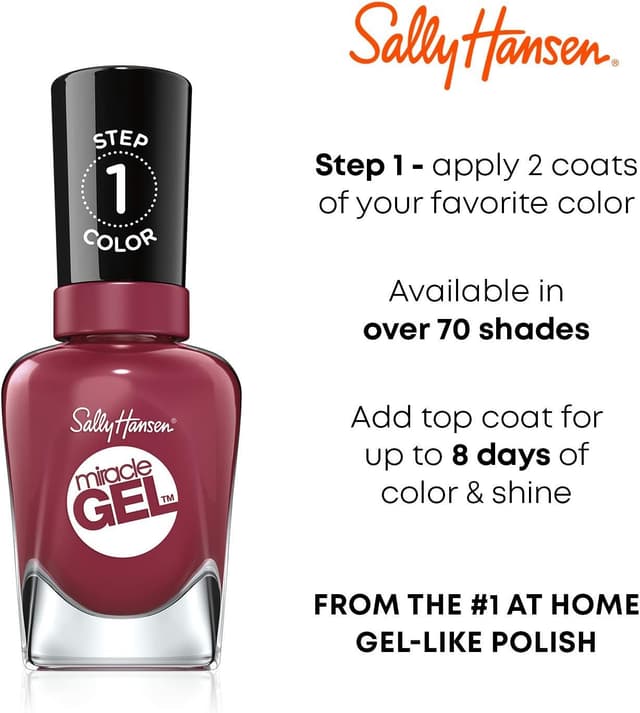 Detalle 2 de Sally Hansen Miracle Gel Nail Polish 820 V-Amplified 💅