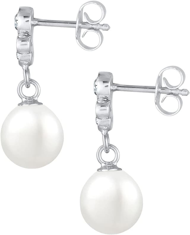 Detalle 2 de Elli Ohrringe Perlen mit Kristallen