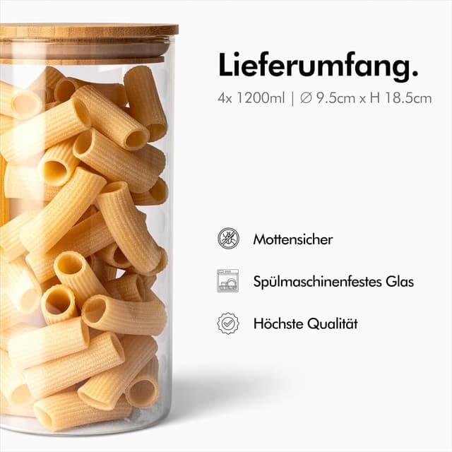 Thumbnail 4 de KIVY Vorratsgläser 4x1200 ml 🫙