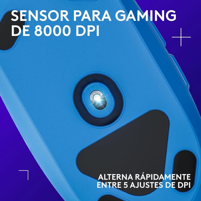 Detalle 2 de Logitech G203 LIGHTSYNC Ratón Gaming RGB, 8,000 DPI, Azul 🖱