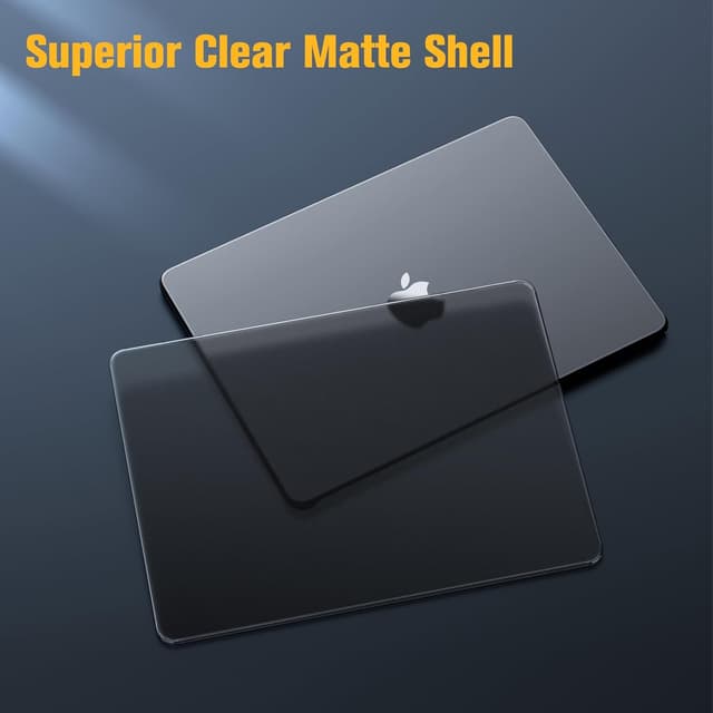 Detalle 2 de FINTIE coque compatible MacBook Pro 14 pouces M5/M4/M3/M2/M1 Pro/Max (finition givrée mate, anti-traces) — noir