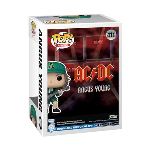 Detalle de Funko Pop Rocks AC/DC Angus Young, figura vinilo
