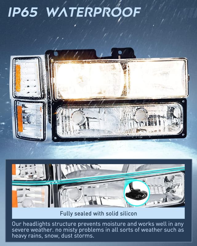 Detalle 2 de Nilight Headlight Assembly for 1994-1998 Chevy