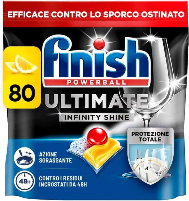 Detalle de Finish Ultimate Infinity Shine, 80 capsule