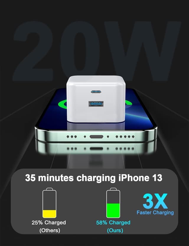 Detalle 2 de 20W USB C Fast Charger Plug for iPhone