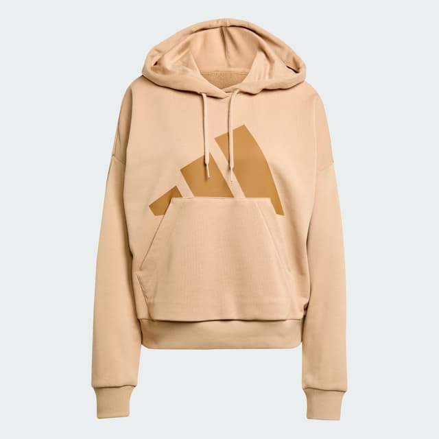 Detalle 2 de Sudadera con capucha adidas Essentials Big Logo French Terry Loose (marrón)