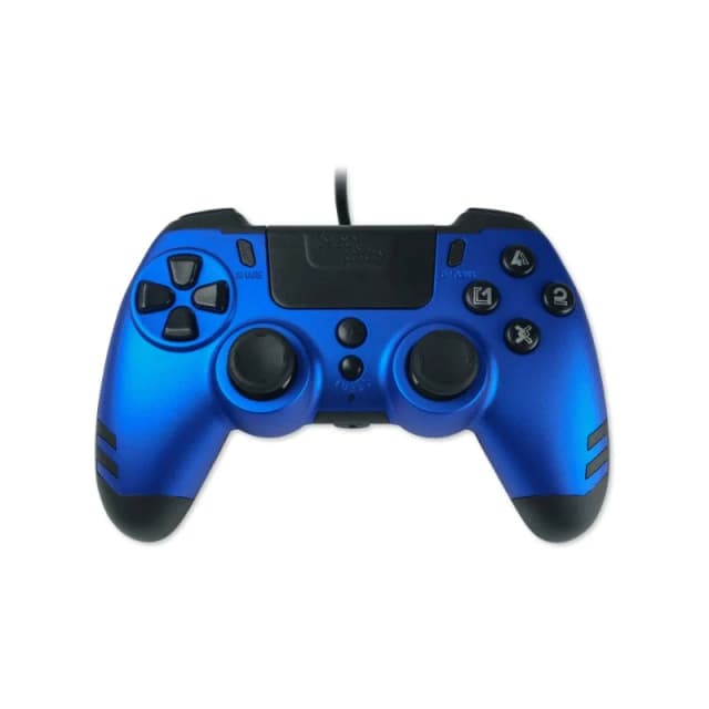 Detalle de Steelplay Blue Edition Gamepad PS4/PC, cable 3m