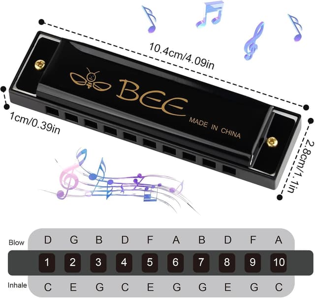 Thumbnail 1 de DASHUAIGE Blues Harmonica 10-hole C 🎵