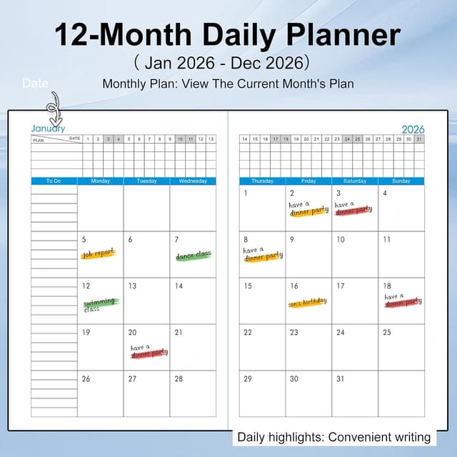 Thumbnail 4 de Agenda A5 2026 día por página