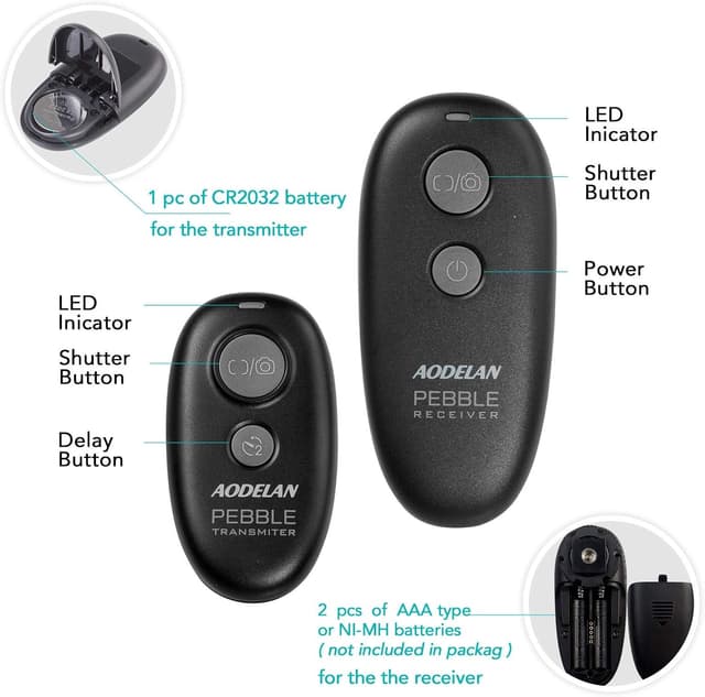 Thumbnail 6 de AODELAN Kabellose Fernauslöser für Nikon 80 m Reichweite