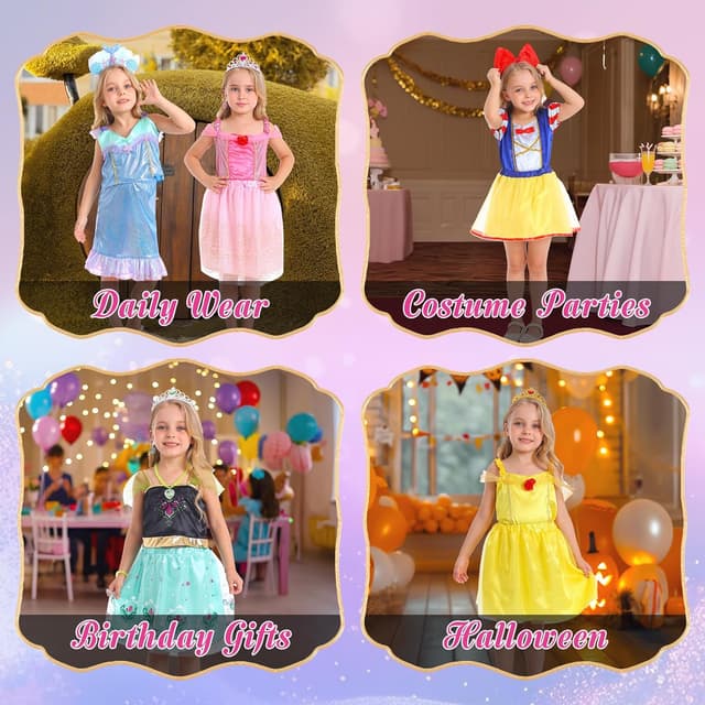 Thumbnail 6 de HAMSILY Princess Dress Up Costume for Girls 3-6