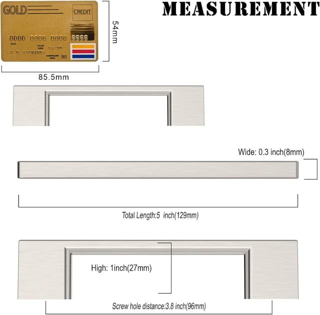 Detalle 1 de Amerdeco maniglie cucina 10 pezzi 96 mm