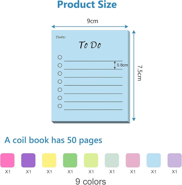 Detalle 2 de Vicloon Foglietti Adesivi a Righe 450 fogli