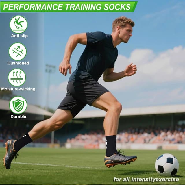 Thumbnail 6 de Gogogoal 4-Pairs non-slip football socks (cushioned, breathable) – men and women sports & training crew socks