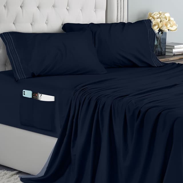 Imagen de Utopia Bedding Sábanas 4 piezas 135x190 Azul en OfertitasTOP