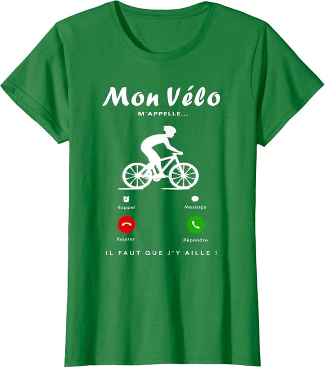 Detalle 2 de Mon Vélo M'appelle t-shirt vélo