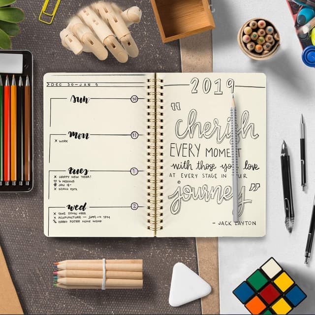 Thumbnail 6 de VEESUN 4er-Pack A5 Spiral-Notizblock mit Kraftpapierumschlag (80 Blatt, weiß, leer)