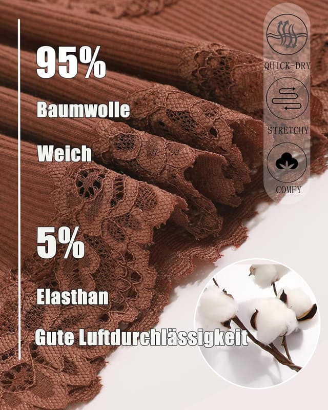 Detalle 2 de FINETOO Unterhosen Damen Brazilian Slip Mehrpack 6