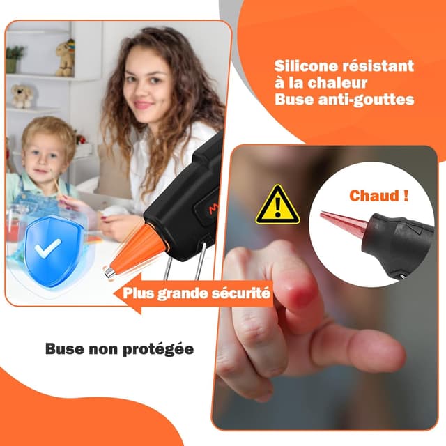 Thumbnail 4 de Pistolet à Colle Chaude 20W avec 30 Bâtons