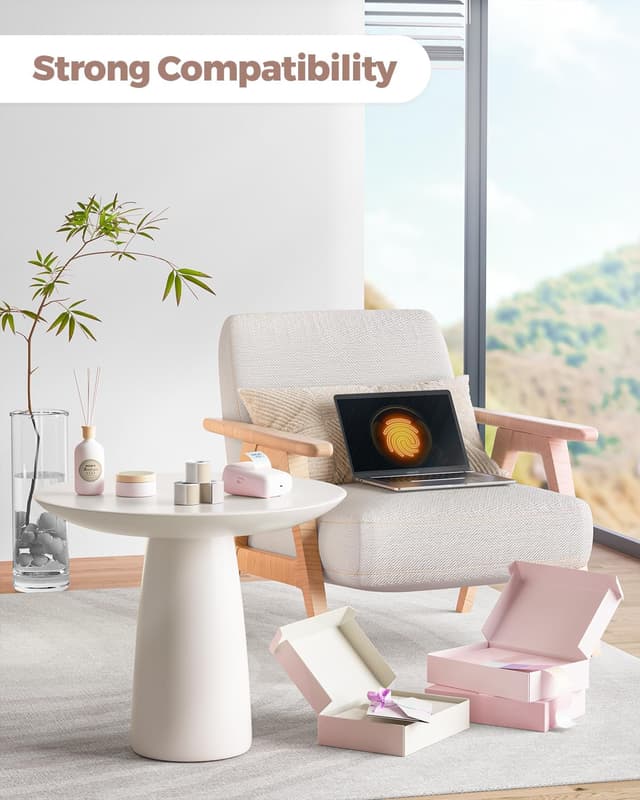 Detalle de MUNBYN Étiquettes Ronds Morandi 50x50