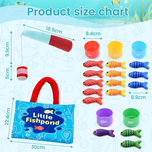 Thumbnail 5 de Multifunctional Fabric Fishing Game 10-in-1 for Toddlers