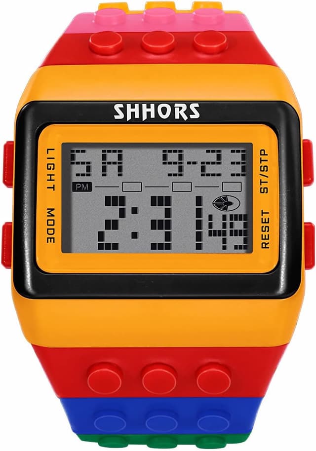 Detalle 2 de FENKOO Orologio digitale polso arcobaleno Rosso