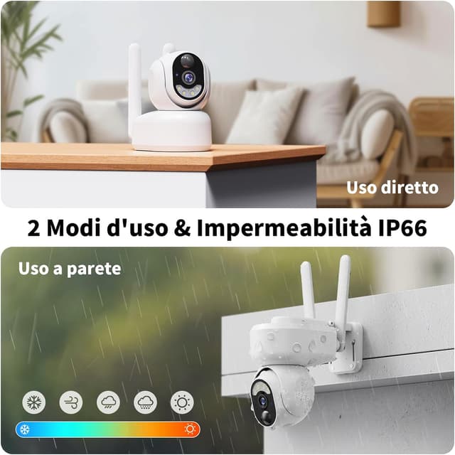 Detalle de PESAIR 4G LTE telecamera interna 2K